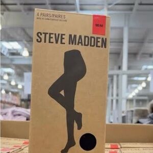 Steve Madden women  Black tights- 4 Pack new in a box size M 120-185 IBS